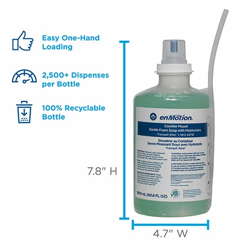 Brand new ✔️ Counter Mount Soap Dispenser Refills, Tranquil Aloe®, 1,800 ML/Bottle, 2 Bottles/Case ❤️ - Image 2