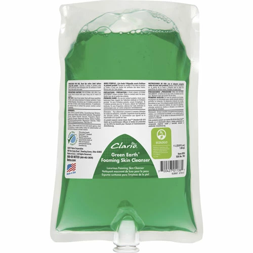 Outlet ๐ Clario Luxurious Foaming Skin Cleanser, Neutral Garden Scent, 33.8 Fl Oz (1000 ML), Skin, Hand, Green, 6/Carton โจ - Image 2