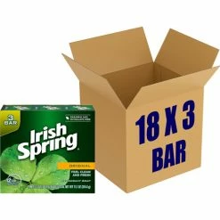 Promo 🔥 Bar Soap, Irish Spring, 12-Hr Protection, 3.75Oz Bar, 18/Ct 🔔