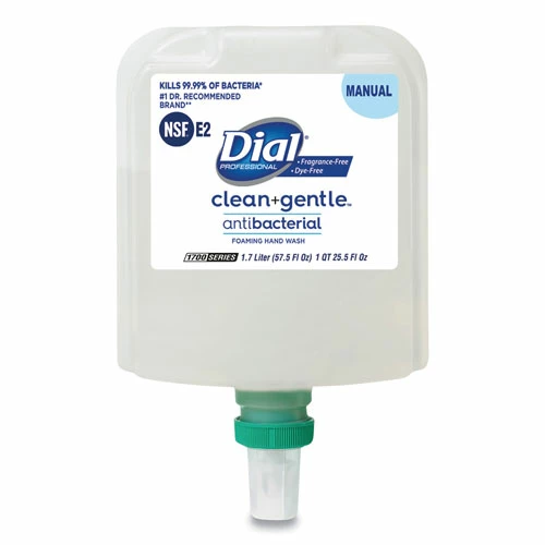 Wholesale 🧨 Dial Clean+Gentle Antibacterial Foaming Hand Wash Refill For Dial 1700 Dispenser, Fragrance Free, 1.7 L, 3/Carton 🔥