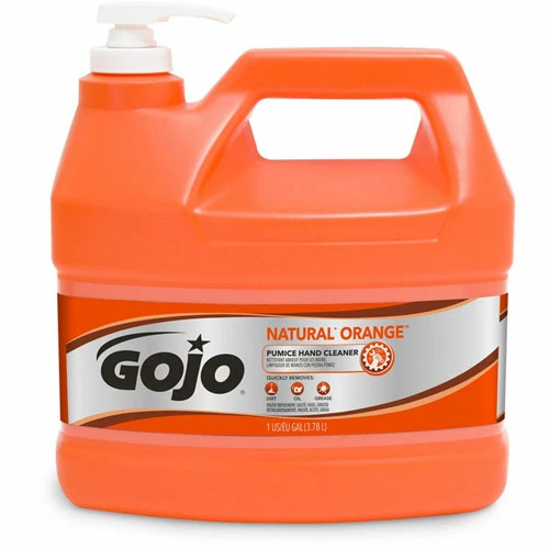 Promo ⌛ Natural Orange Pumice Hand Cleaner With Pump Dispenser, Gallon Bottle ✔️