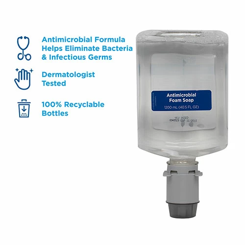 Brand new ๐ Antimicrobial Foam Hand Soap Refills For Manual Dispensers, Dye & Fragrance Free, 1,200 ML/Bottle, 4 Bottles/Case โ๏ธ - Image 2