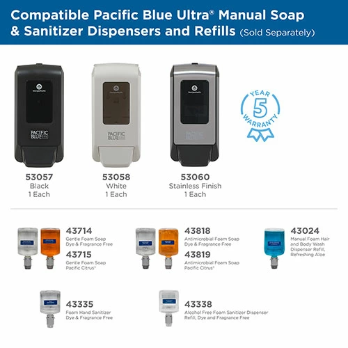 Brand new ๐ Antimicrobial Foam Hand Soap Refills For Manual Dispensers, Dye & Fragrance Free, 1,200 ML/Bottle, 4 Bottles/Case โ๏ธ - Image 5