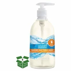 Brand new 🔥 Natural Hand Wash, Purely Clean, Fresh Lemon & Tea Tree, 12 Oz Pump Bottle, 8 Bottles Per Case 🌟